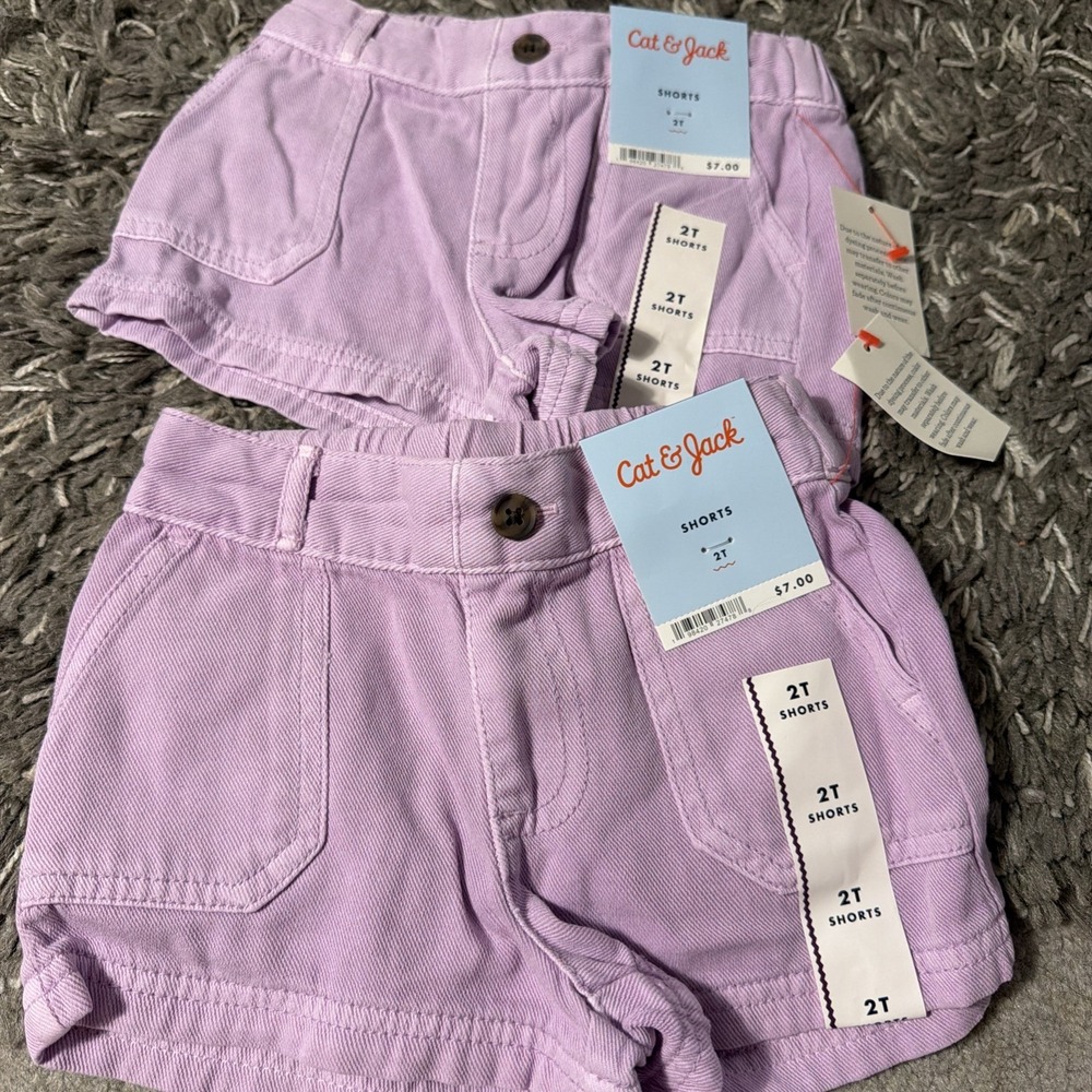 Cat & Jack Toddler Girls Elastic Waist Pull On Shorts NWT